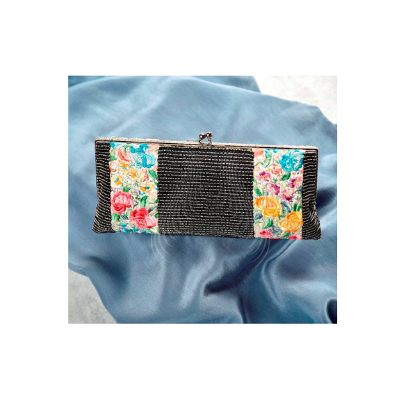 BLACK & SILVER VINTAGE DOUBLE ROSES KOR(K2)